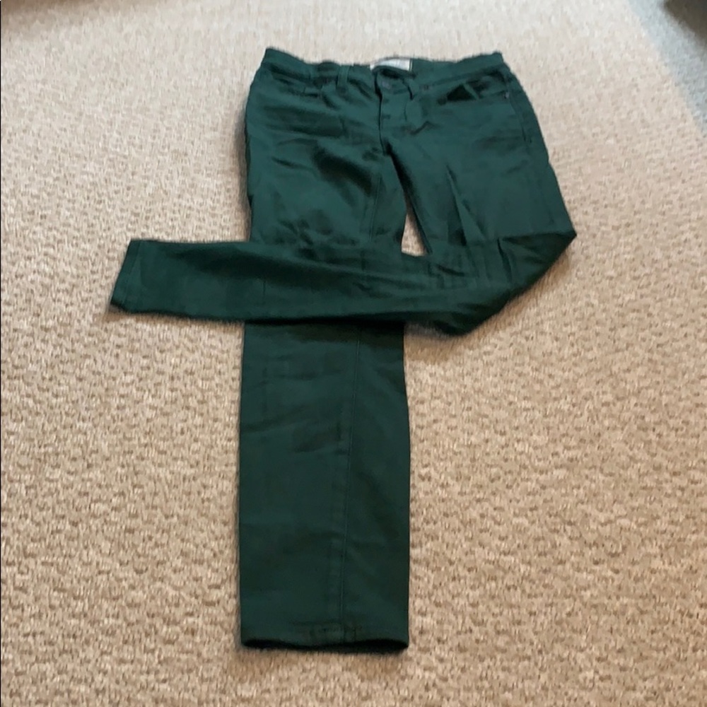 Madewell army green skinny jeans
